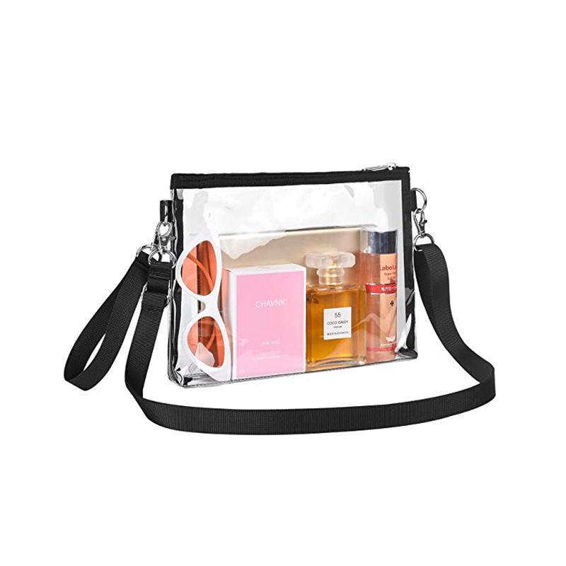 Transparent Waterproof PVC Commuting Messenger Bag - Portable for Work and Sports
