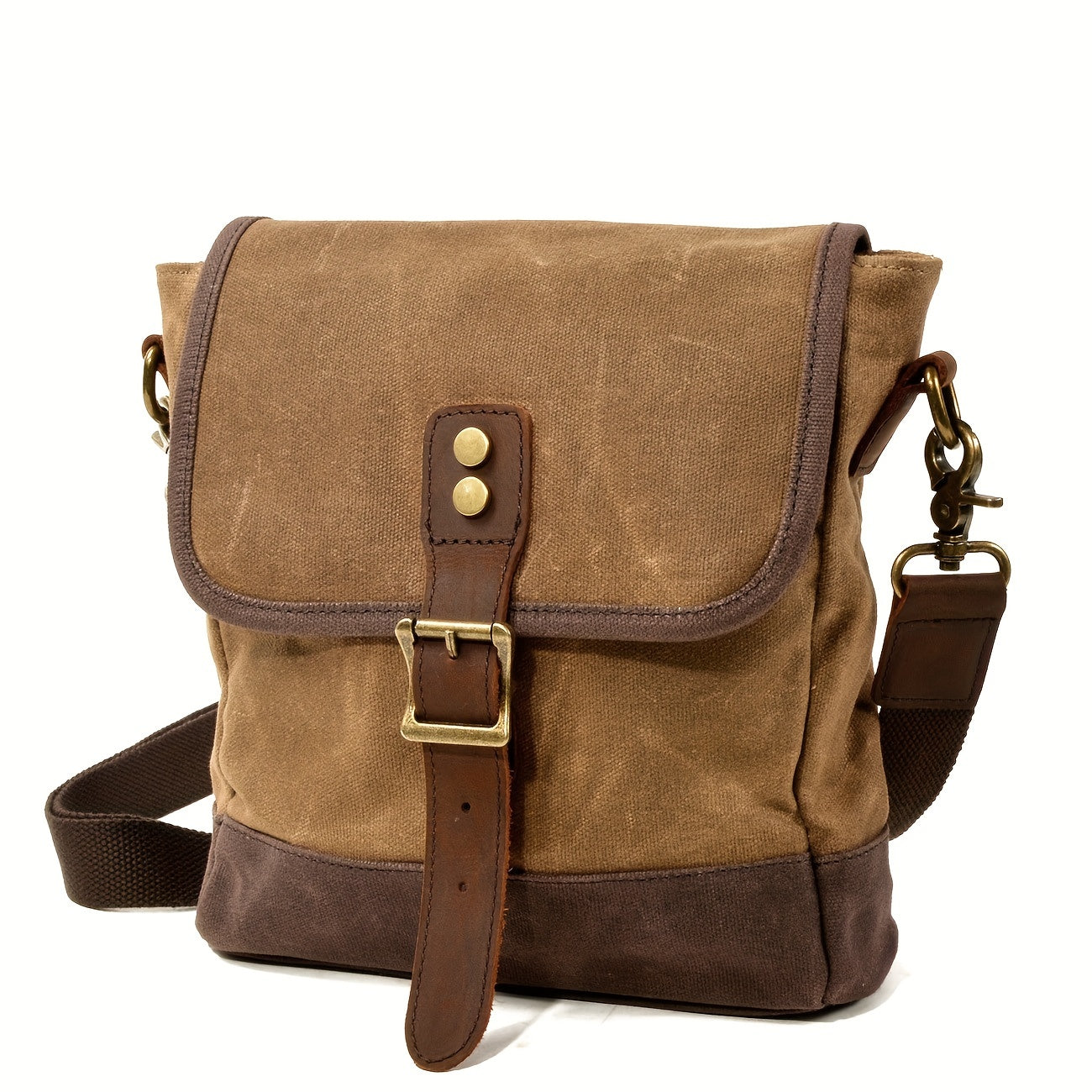 Men's New Fashion Waxed Canvas Shoulder Bag - Casual Outdoor Travel Bag